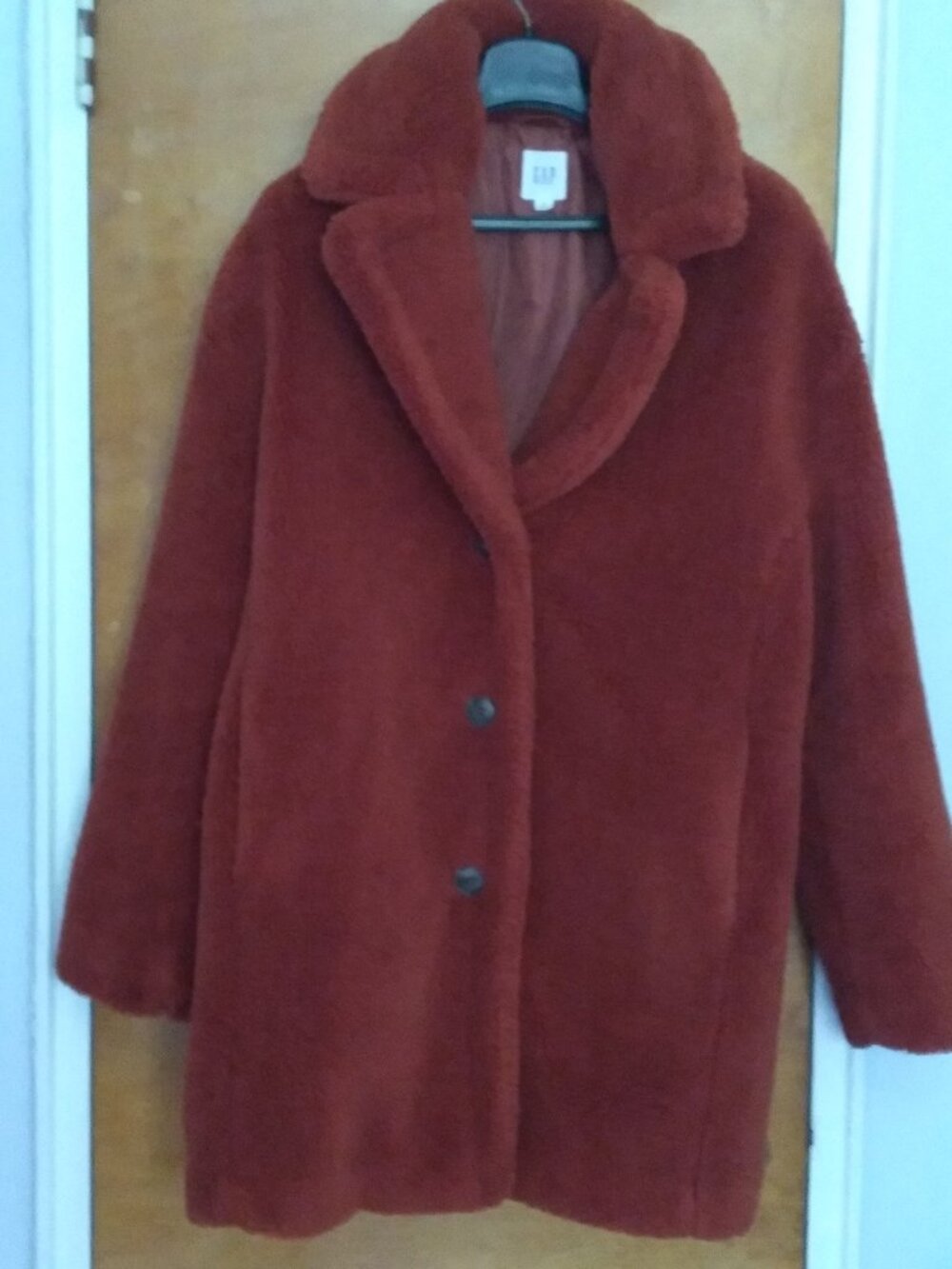 GAP Rust/Brown Teddy Bear Sherpa Coat - Medium